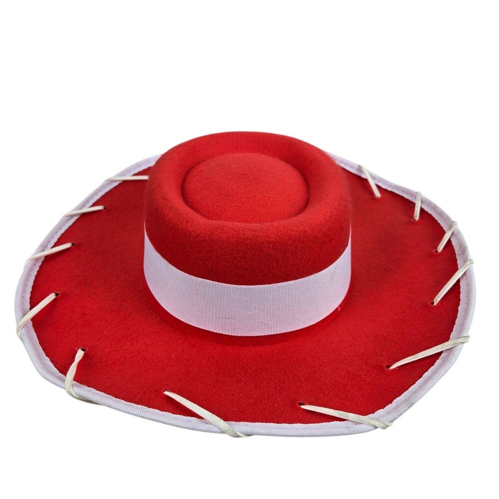 Disney Toy Story Jesse Cowgirl Hat Costume Youth Felt Ribbon Faux Leather 14"
